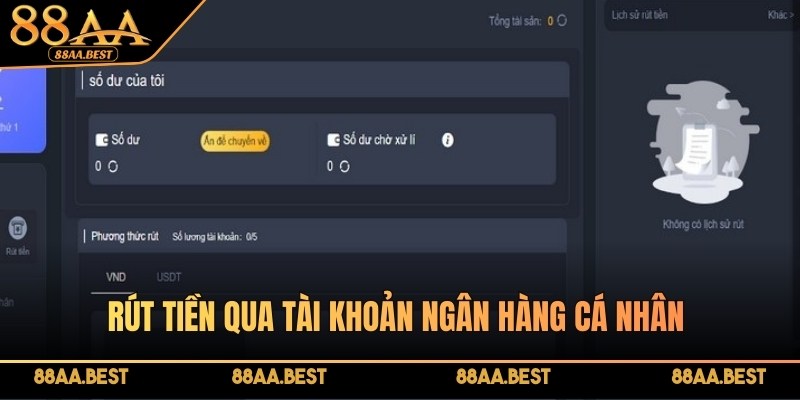 rút tiền 88aa qua tài khoản ngân hàng
